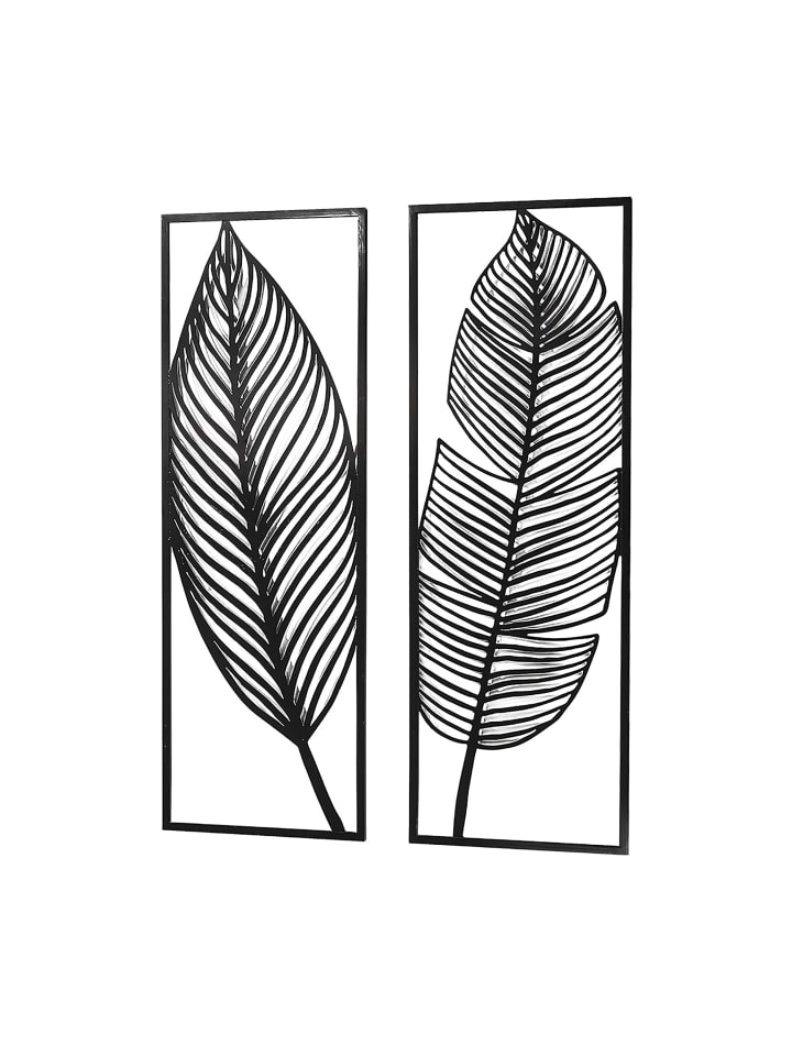 kobolo Metallbild FEATHER in Schwarz günstig kaufen onesize