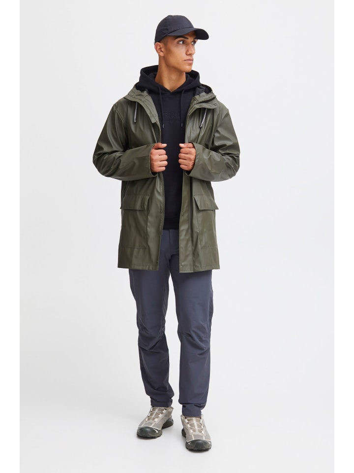 North Bend Regenjacke NBTorsten 191562MMM Sportliche Regenjacke mit Kapuze in Grün günstig kaufen