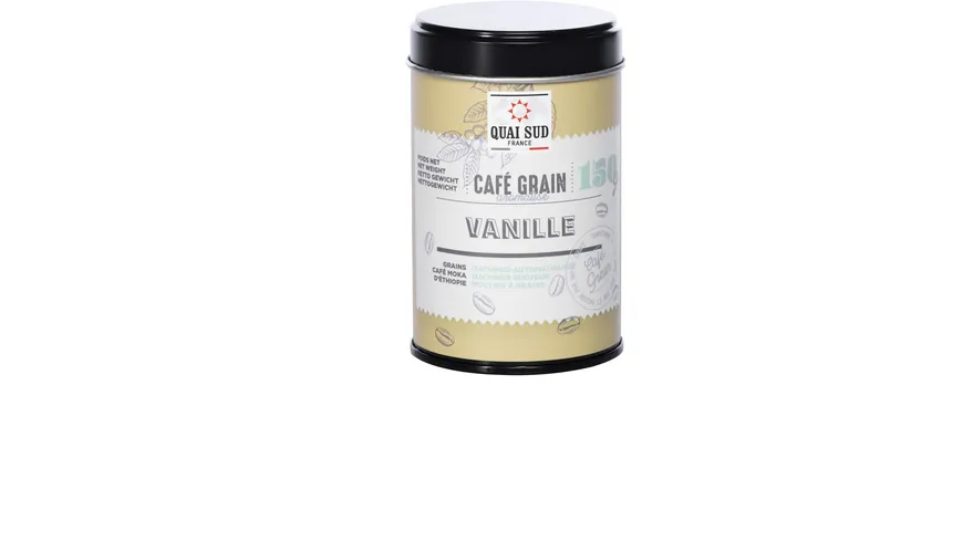 Quai Sud Aromatisierte Kaffeebohnen Vanille in Dose 150 g