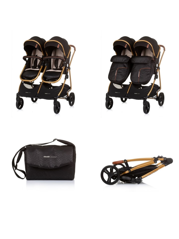 Chipolino Geschwisterkinderwagen Duo Smart in schwarz günstig kaufen onesize