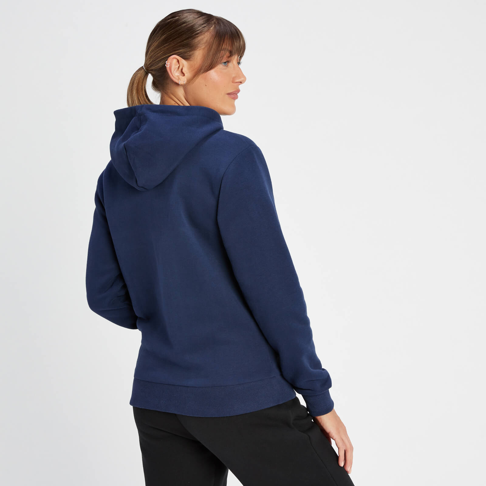 Sweat à capuche avec poche kangourou MP Essentials pour femmes – Bleu marine