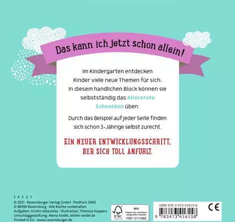 Im Kindergarten: Allererstes Schneiden