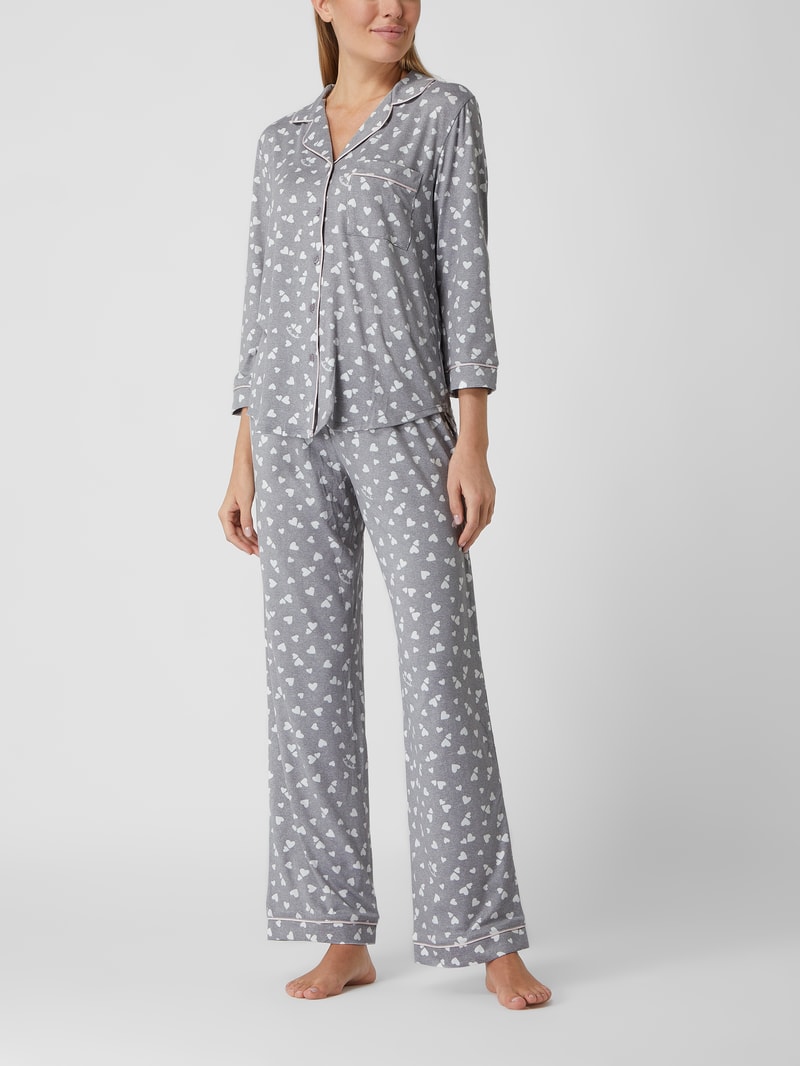 Pyjama mit Stretch-Anteil in hellgrau