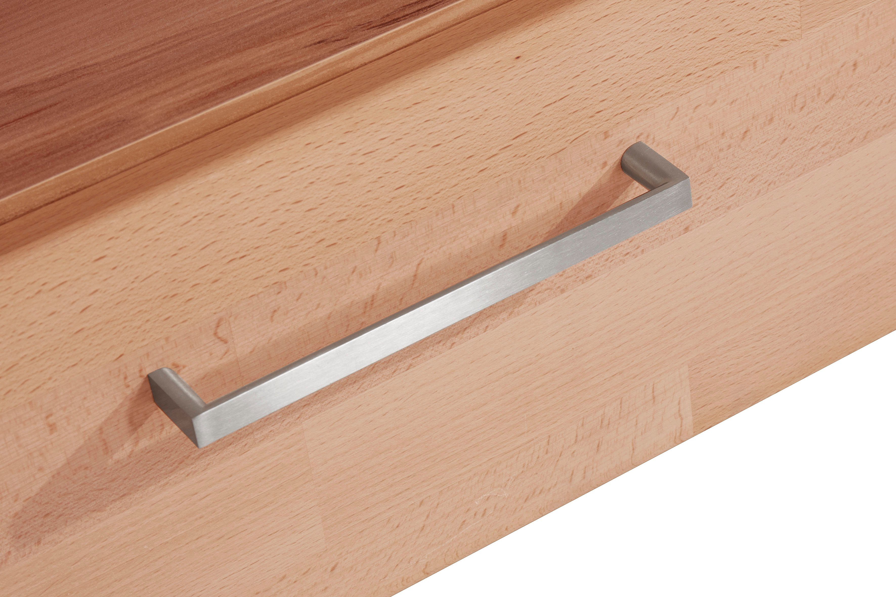 Woltra Wohnwand Falco, (Set, 4-St., 5), Fronten aus Massivholz