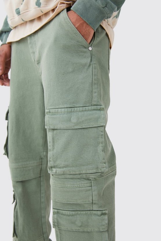Tall lockere Cargo-Jeans mit Taschen