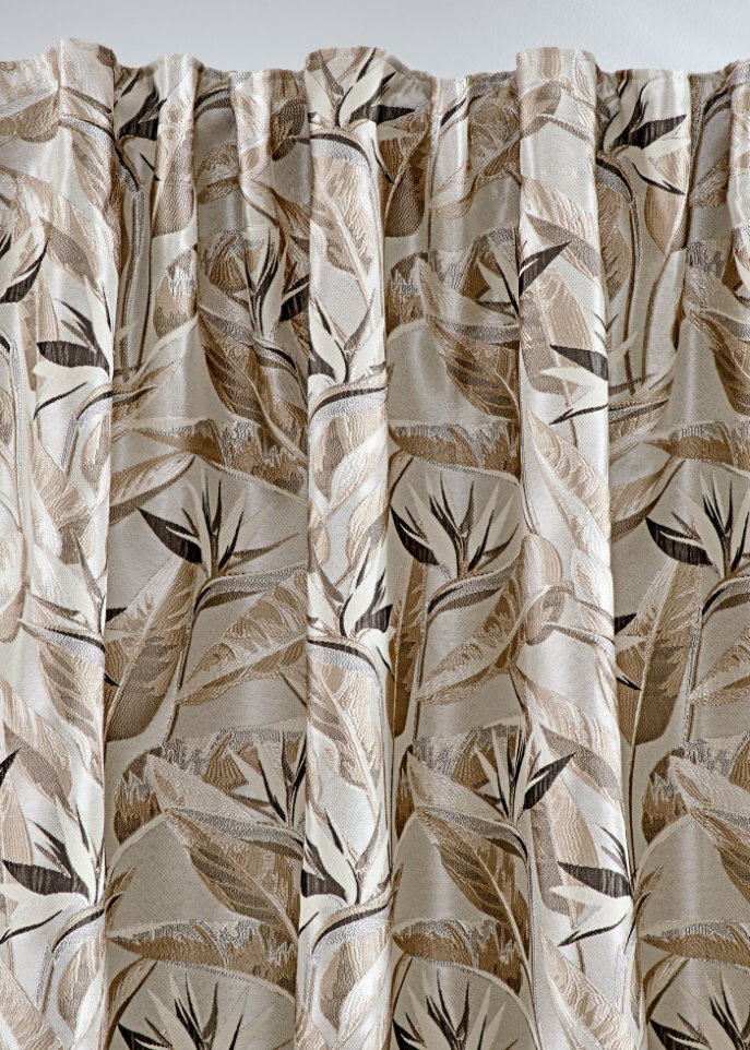 Jacquard Vorhang mit Blumen Muster (1er Pack)