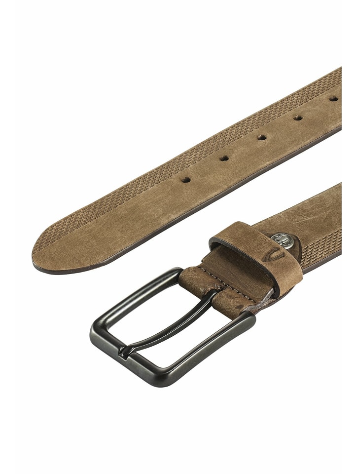 Camel Active Gürtel aus Nubukleder in Beige günstig kaufen