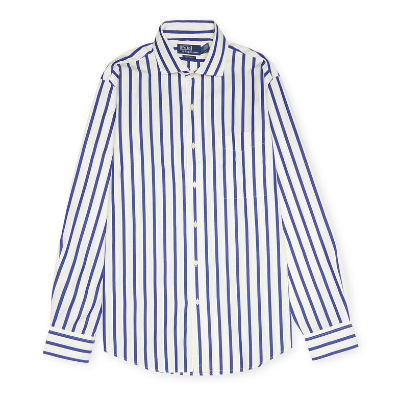 Polo Ralph Lauren Long Sleeve Sport Shirt white/blue