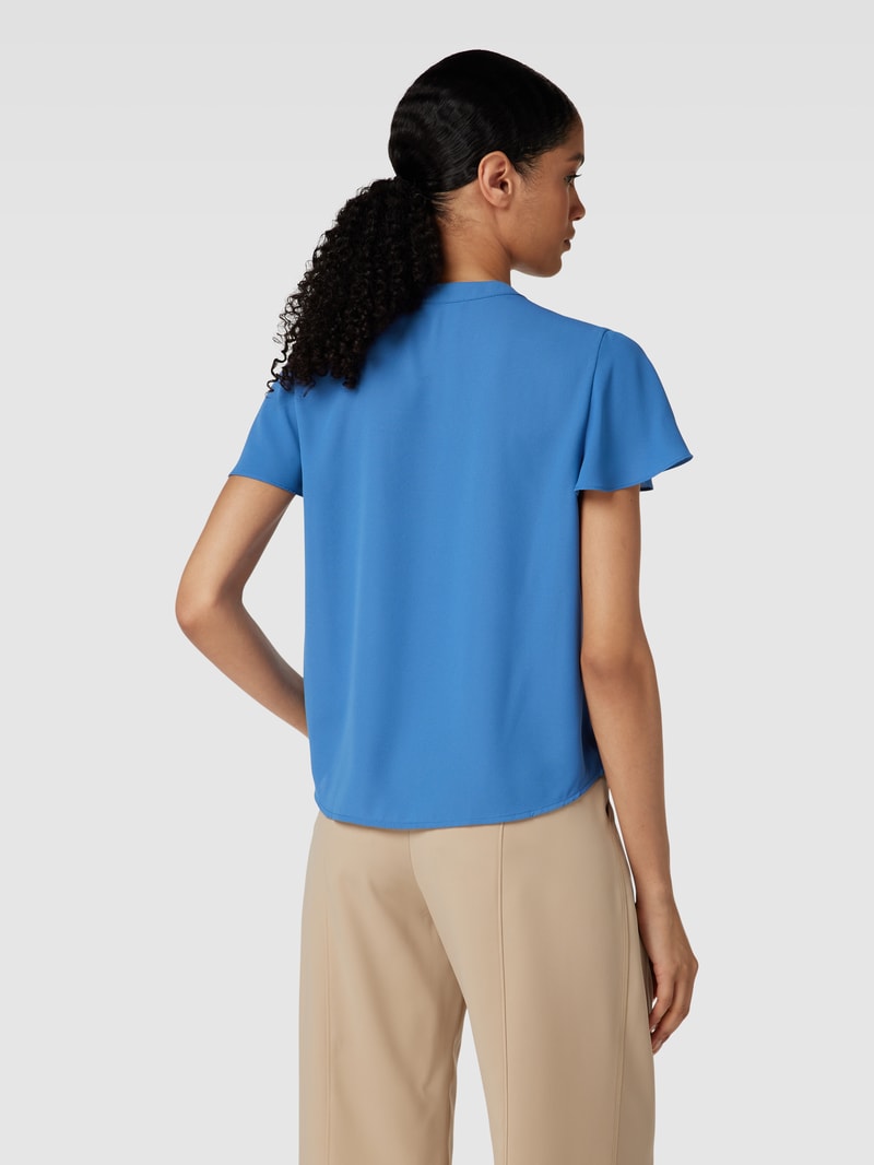 Blusenshirt mit V-Ausschnitt in blau