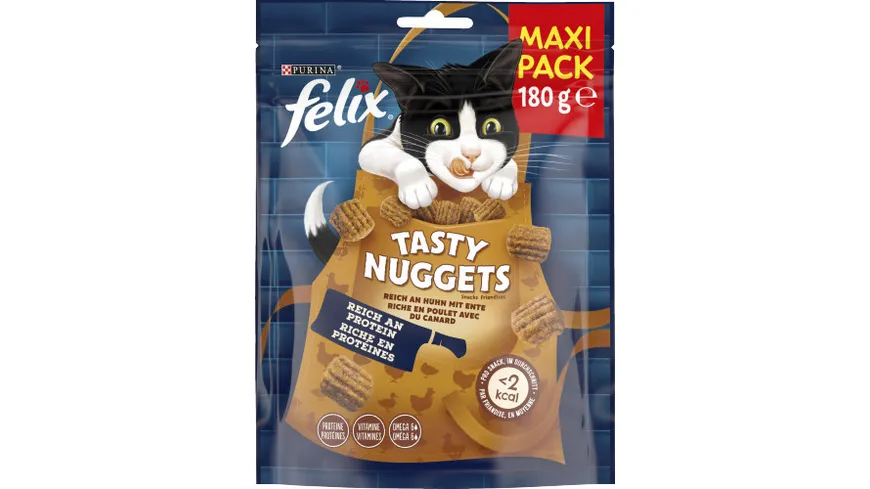 felix Tasty Nuggets Huhn mit Ente Katzensnacks 180 g
