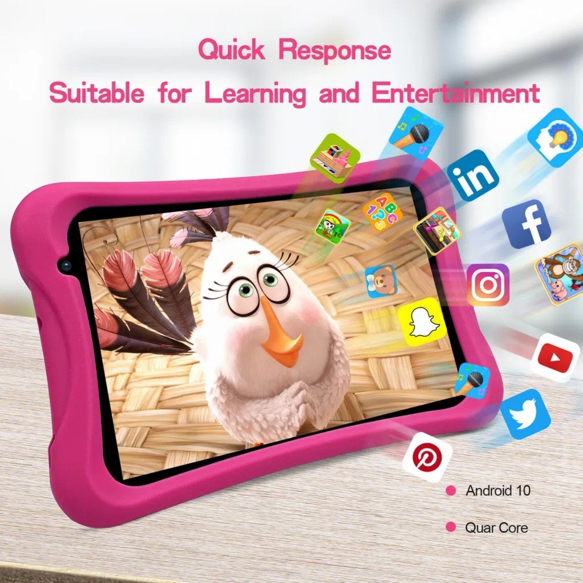 Hikeren 8 Zoll HD-IPS-Display Android 10 Kinder-Tablet,2 GB RAM 32 GB ROM Tablet (8)