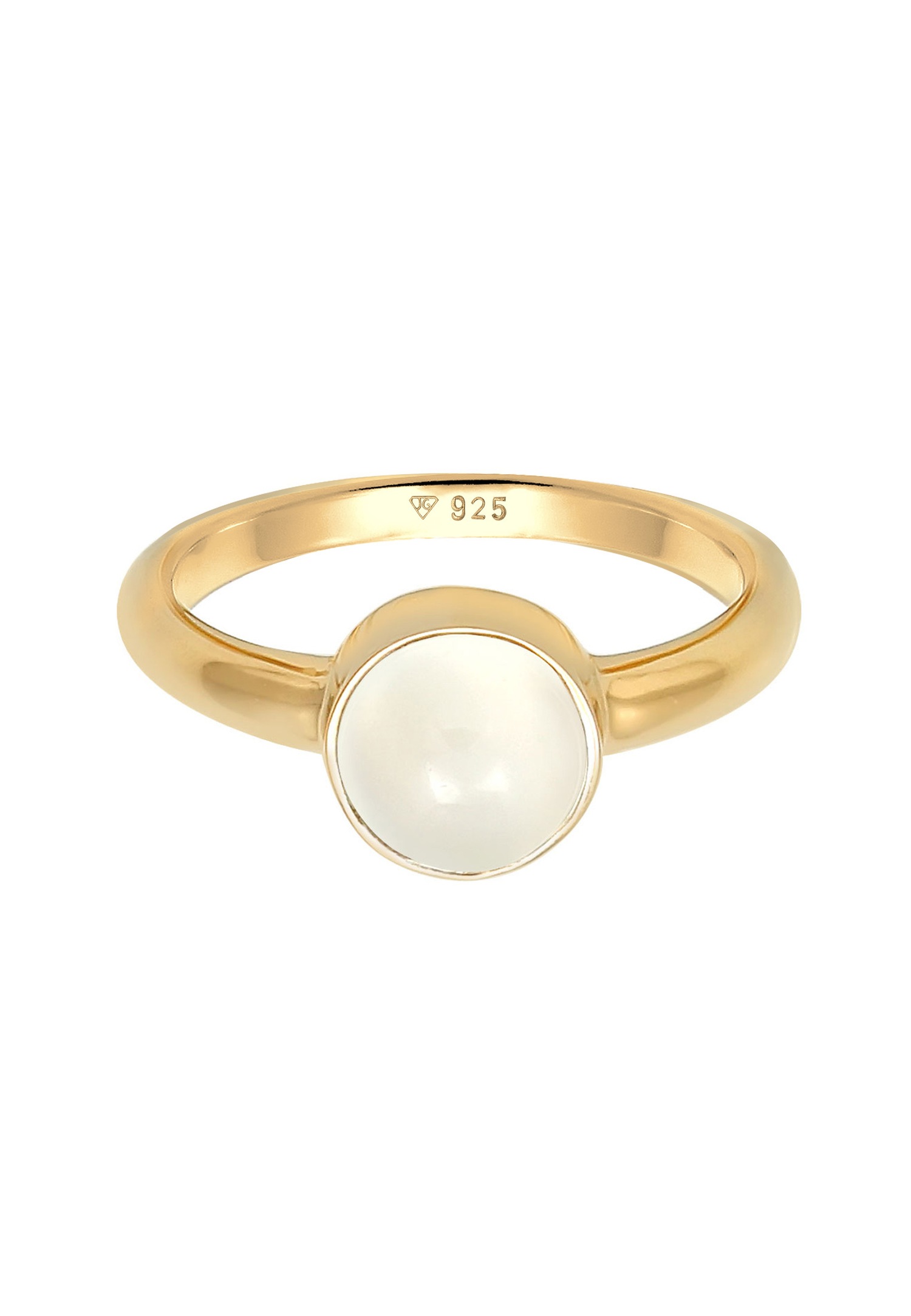 Ženski prstan Elli Solitaire z luninim kamnom iz srebra 925