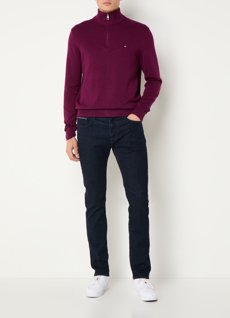 Tommy Hilfiger Pima fine-knit sweater in cashmere blend with logo embroidery
