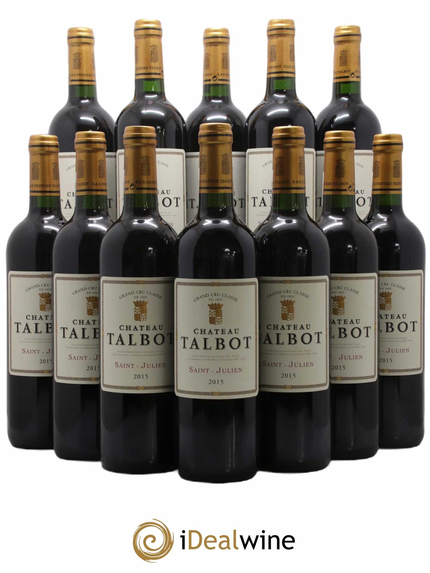 Château Talbot 4ème Grand Cru Classé  2015 - Lot de 12 Bouteilles