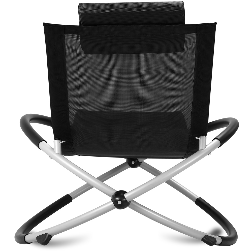 Casaria Relaxliege Neapel Schwarz 170x75x82cm klappbar