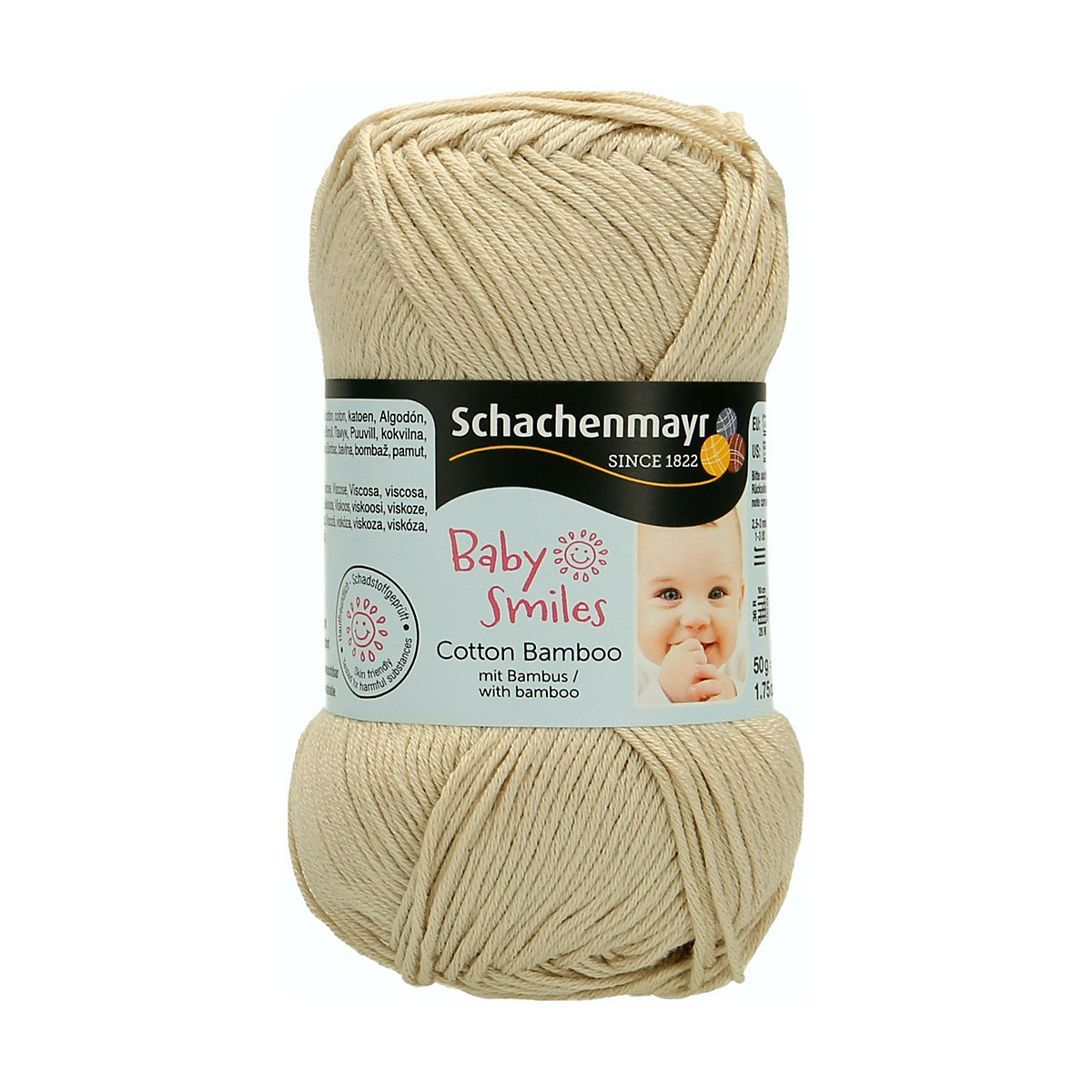 Handstrickgarne Baby Smiles Cotton Bamboo, 50g Sand