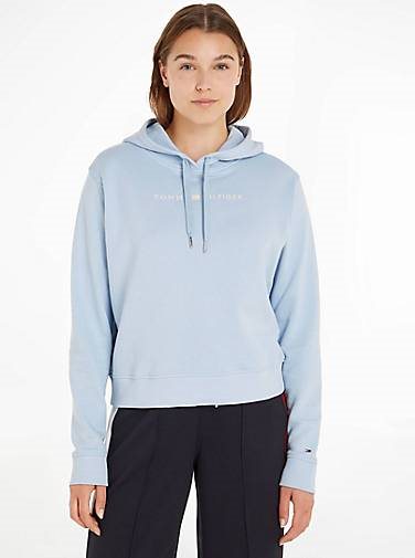 TOMMY HILFIGER Damen Hoodie REG FROSTED CORP LOGO HOODIE
