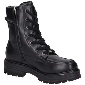 Tom Tailor Schnür Boots in schwarz