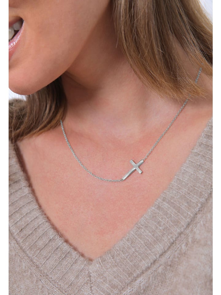 Elli Halskette 925 Sterling Silber Kreuz in Silber günstig kaufen