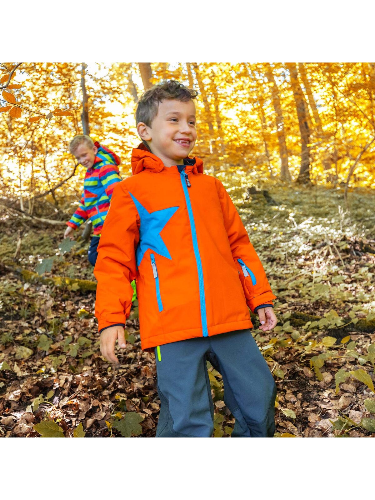 Schneejacke Stern Baby, orange