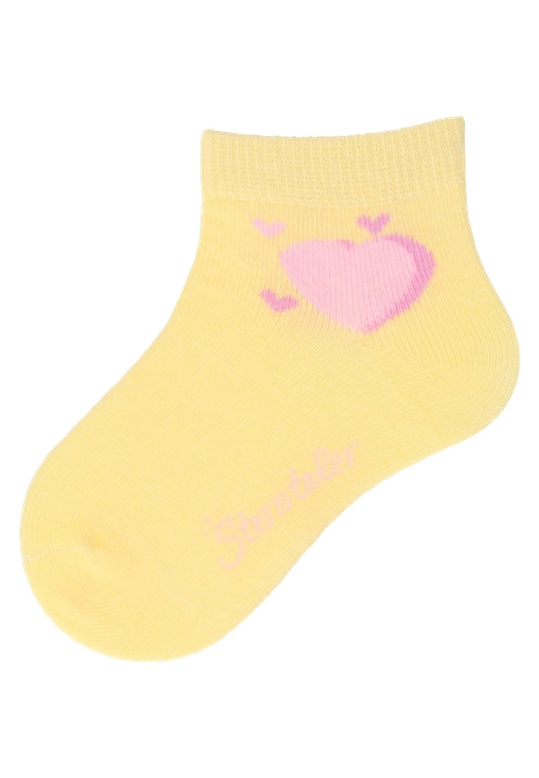 Socken im 3er Pack mit Motiv Herz in versch. Farben