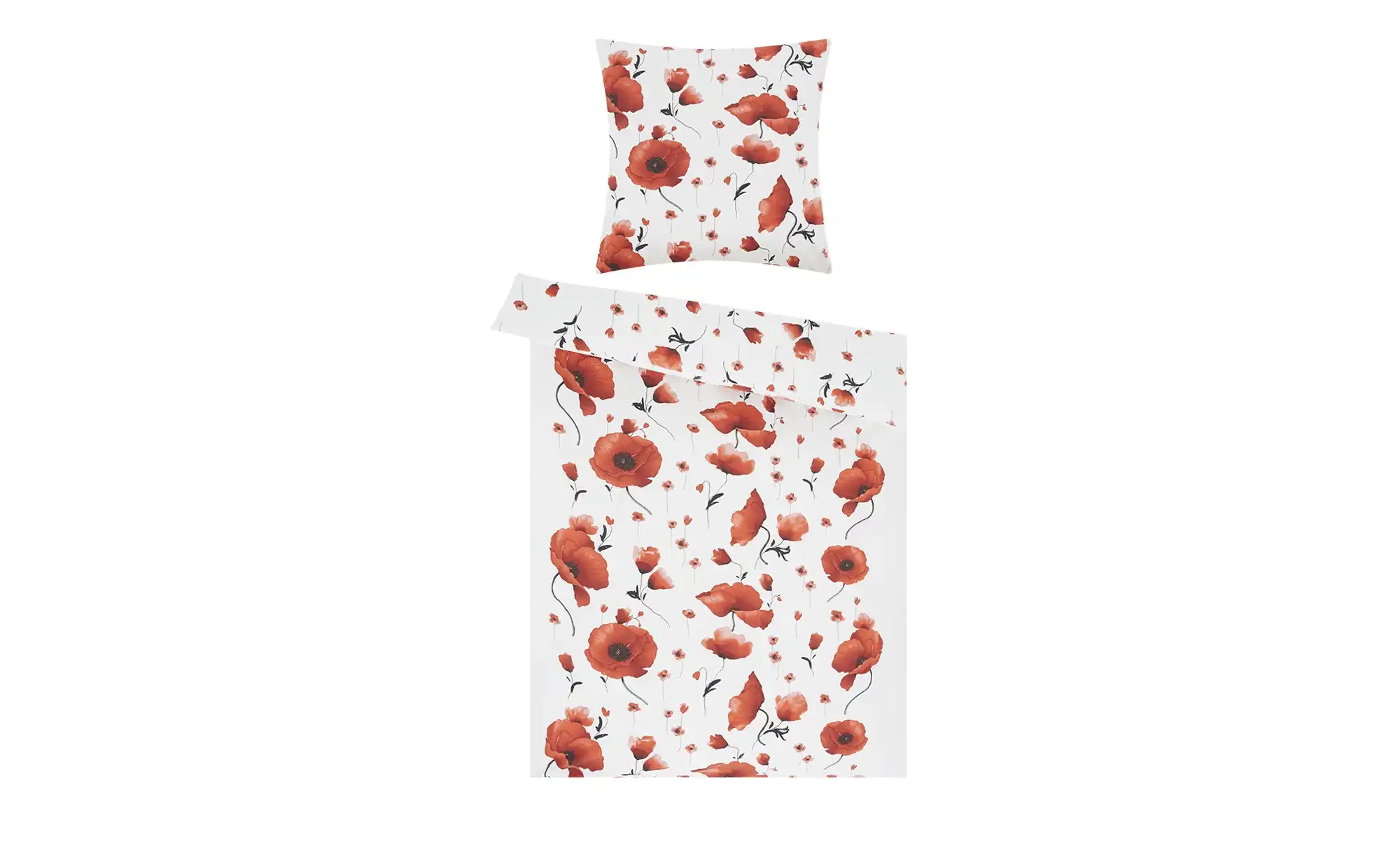 kaeppel Baumwoll Seersucker Bettwäsche Scarlett Poppies