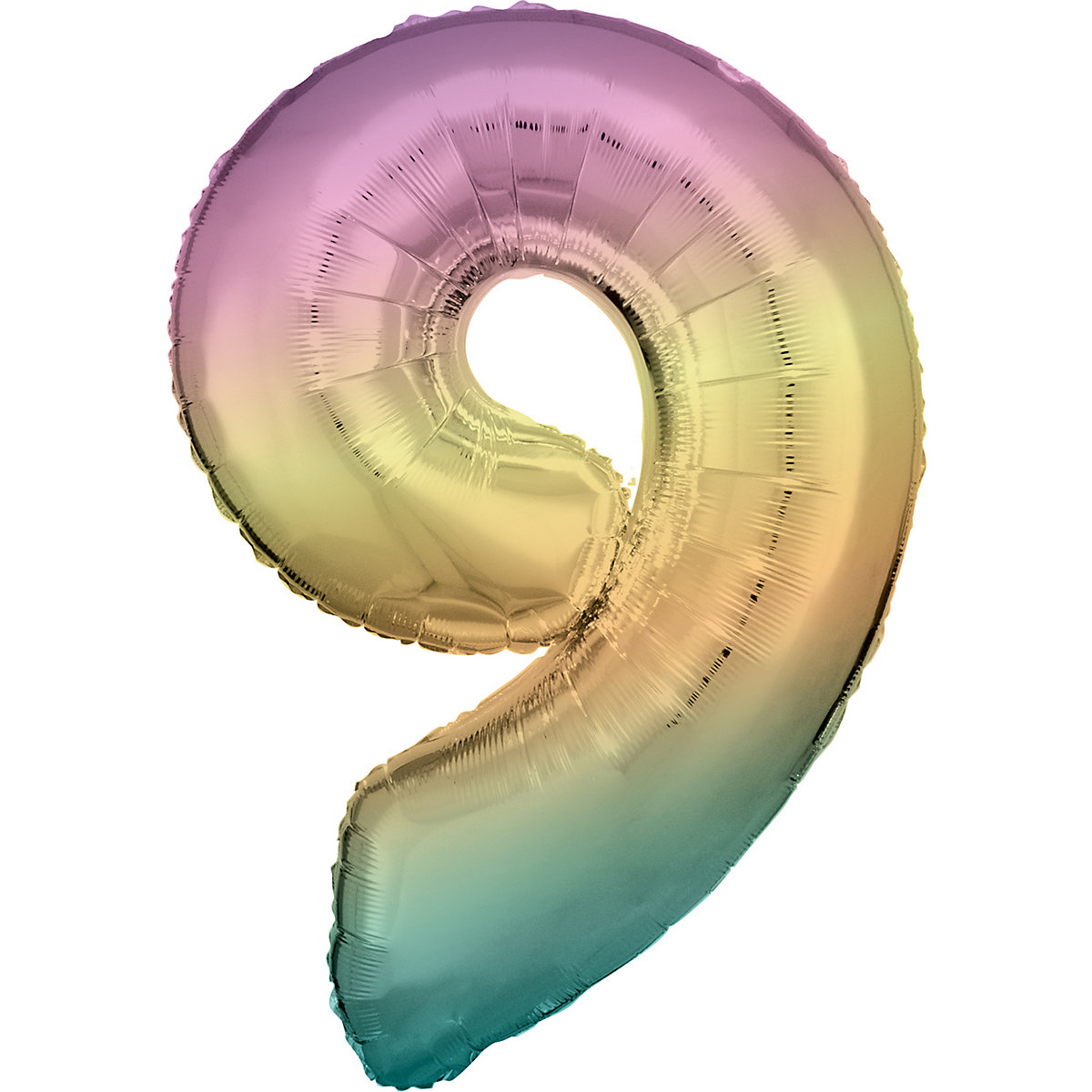 Zahlenballon Regenbogen Pastel 
