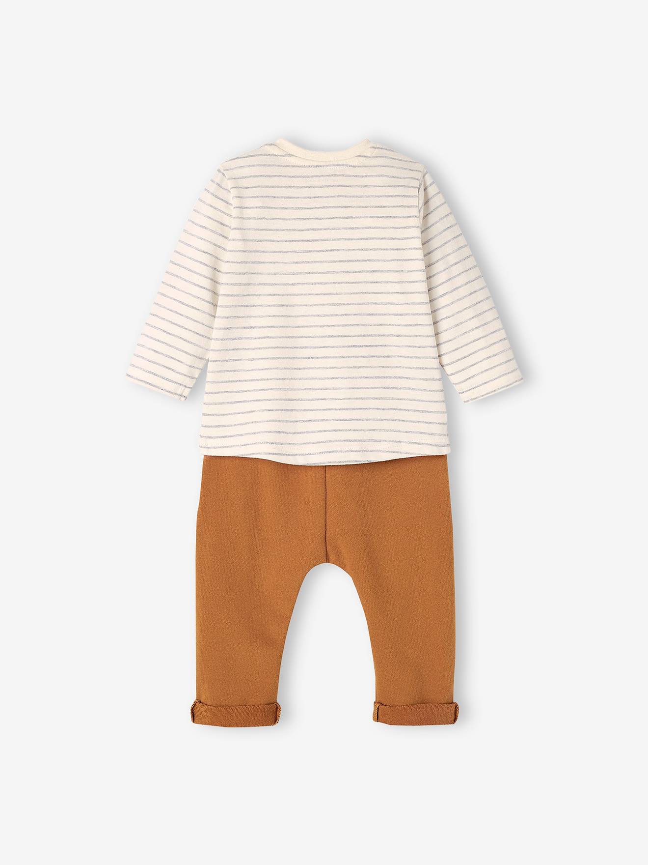 Vertbaudet Baby-Set: Shirt & Sweathose Oeko-Tex - blau
