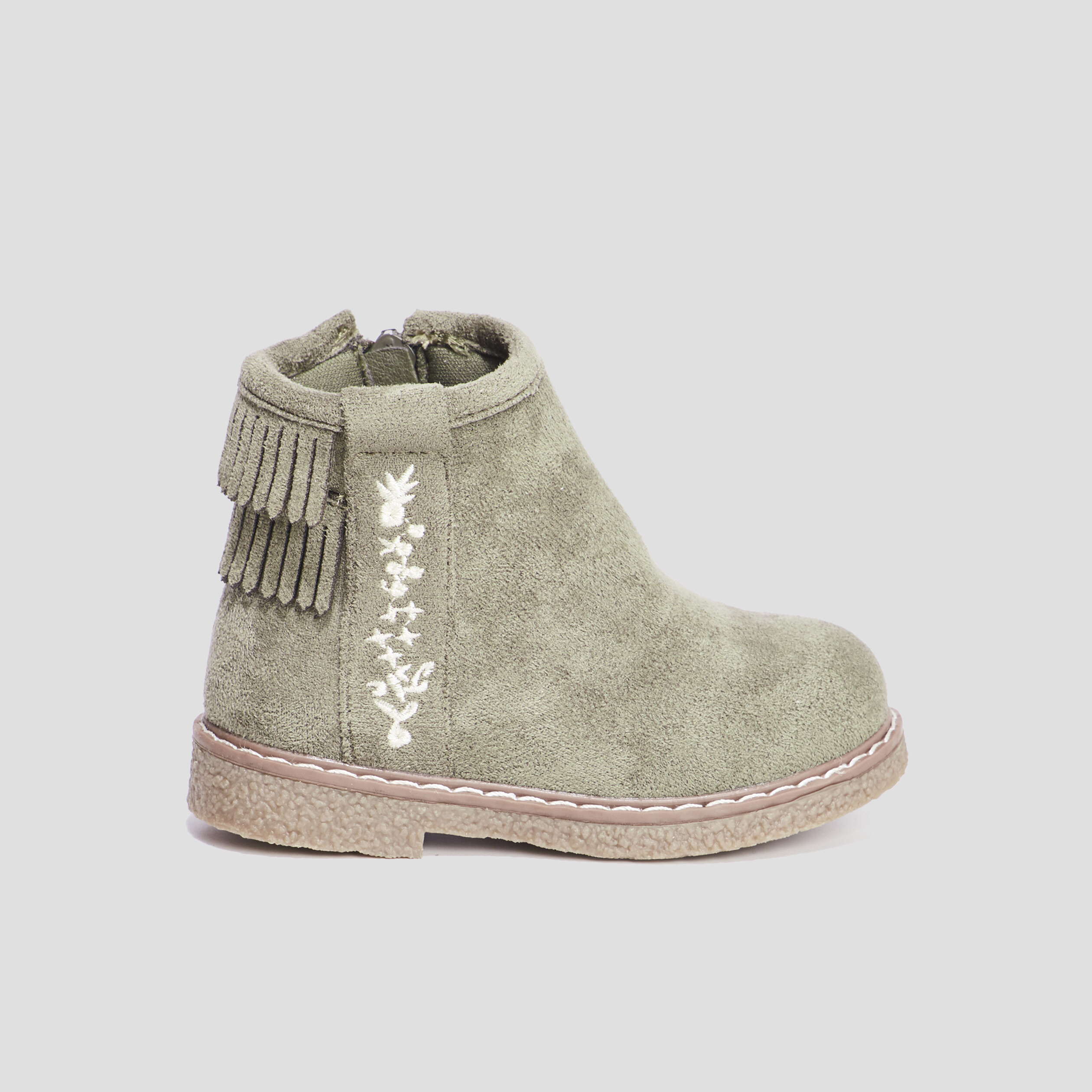 Bottines à franges vert kaki bébé fille | La Halle