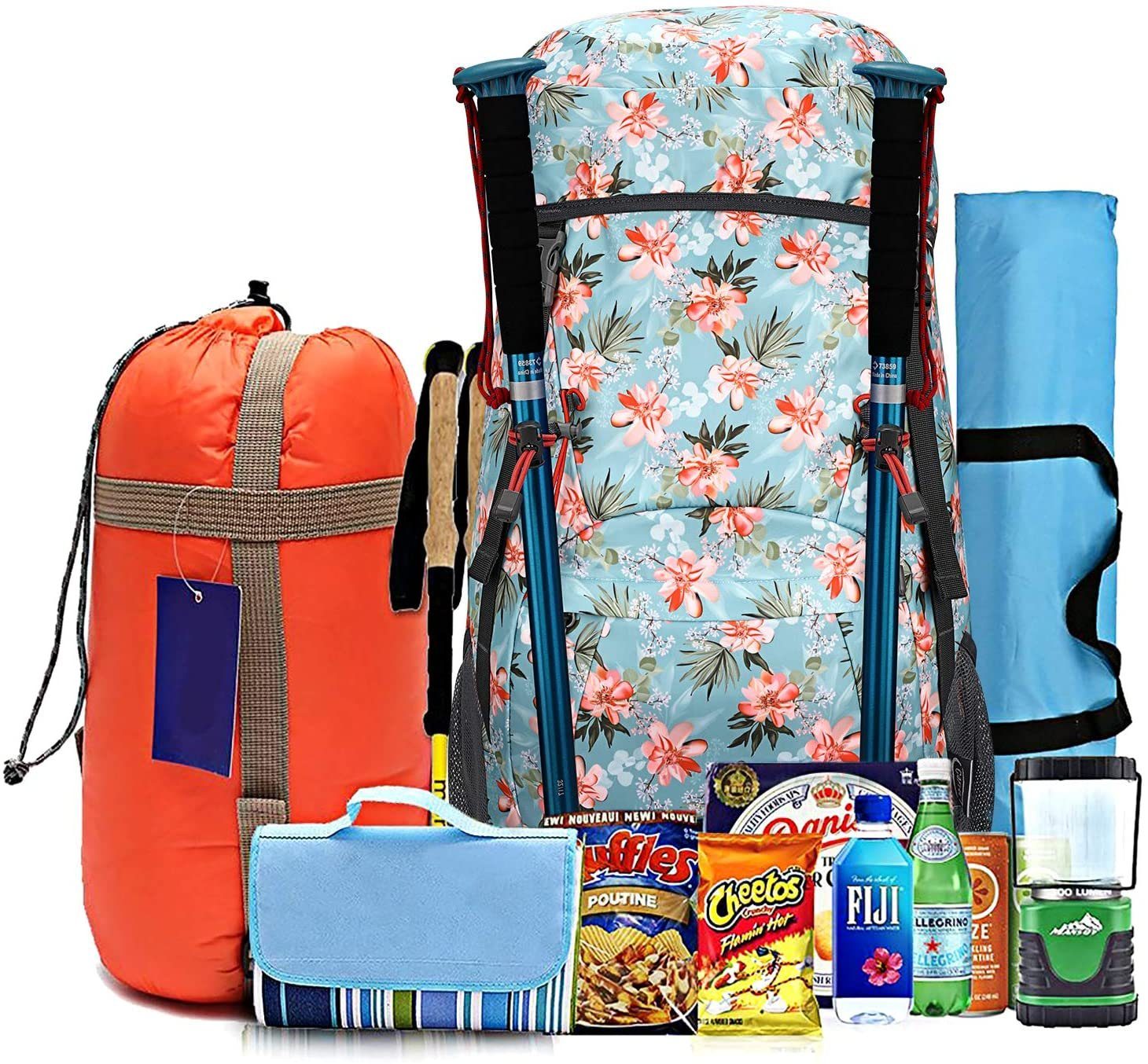 G4Free Wanderrucksack, Unisex Ultraleicht Faltbarer Wanderrucksack 35 L