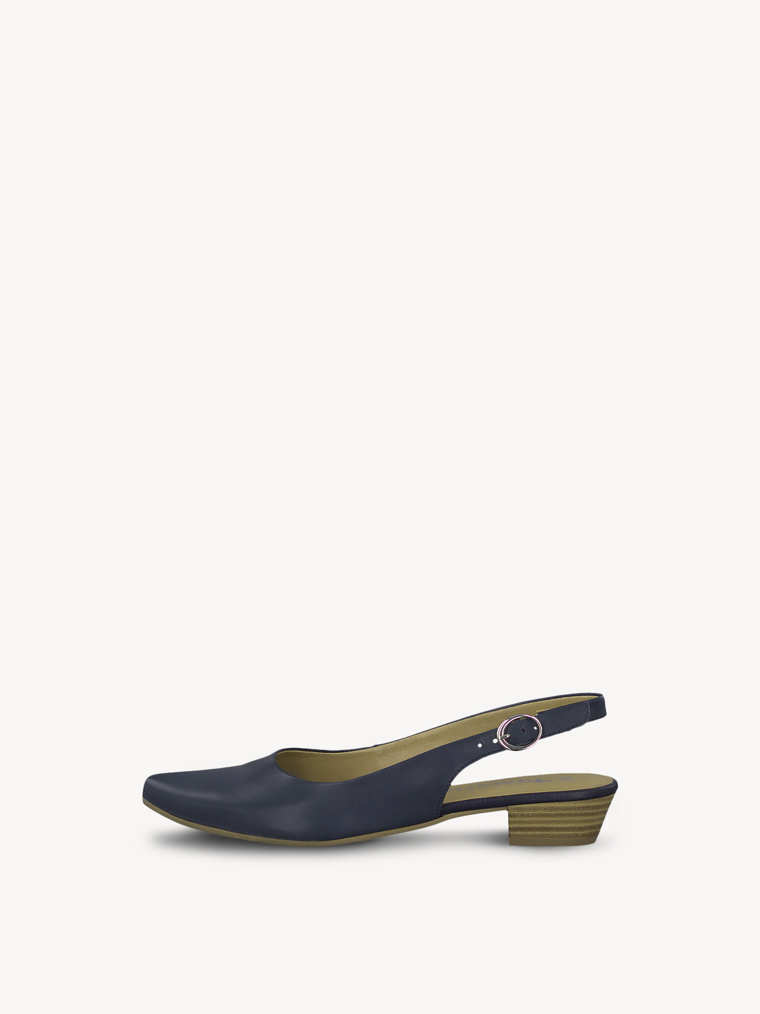 Escarpin en cuir - bleu