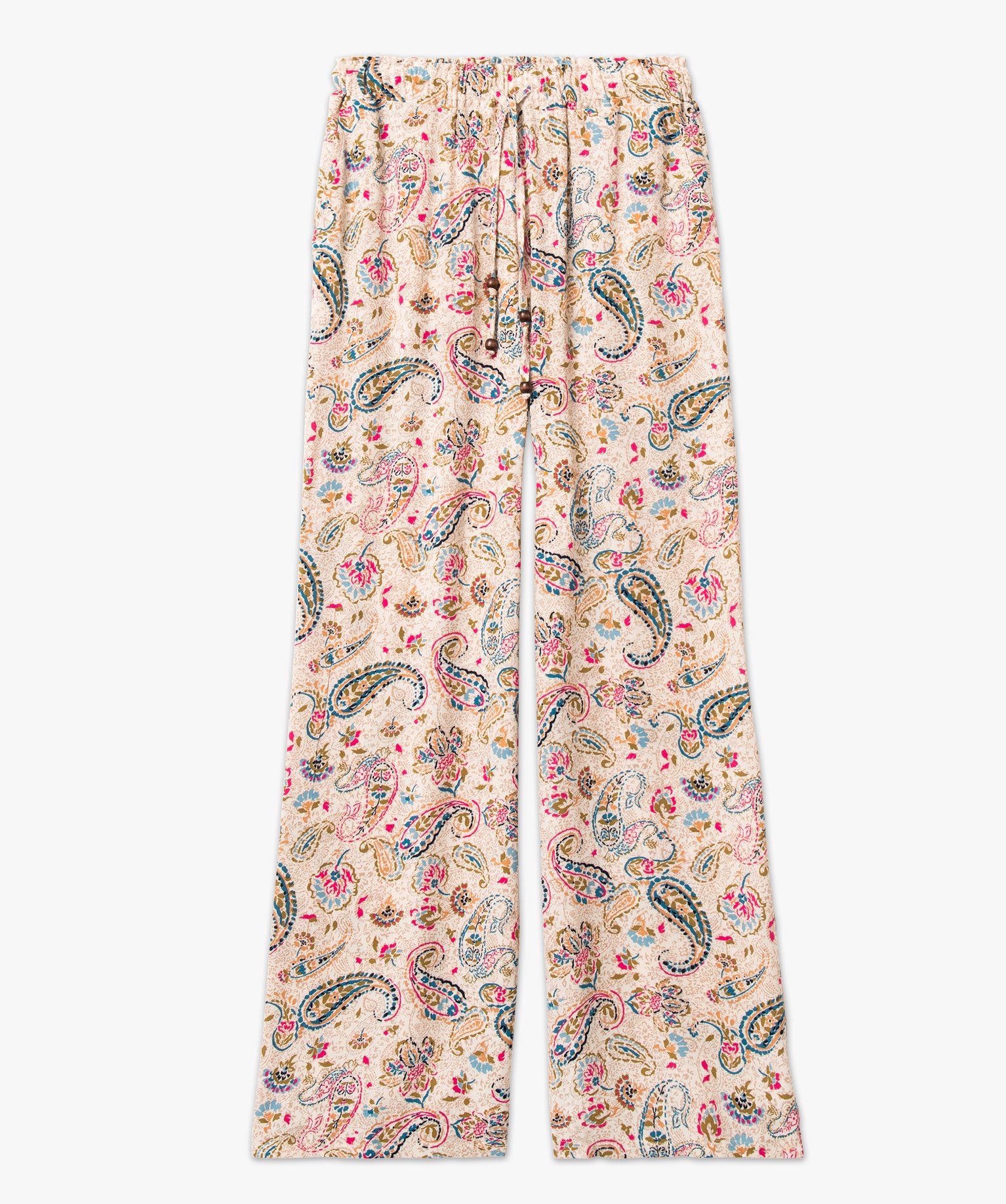 Pantalon imprimé en maille fluide aspect crêpe femme imprime | GEMO