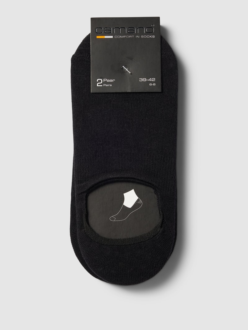 Sneakersocken mit Label-Detail Modell 'INVISIBLE' in schwarz