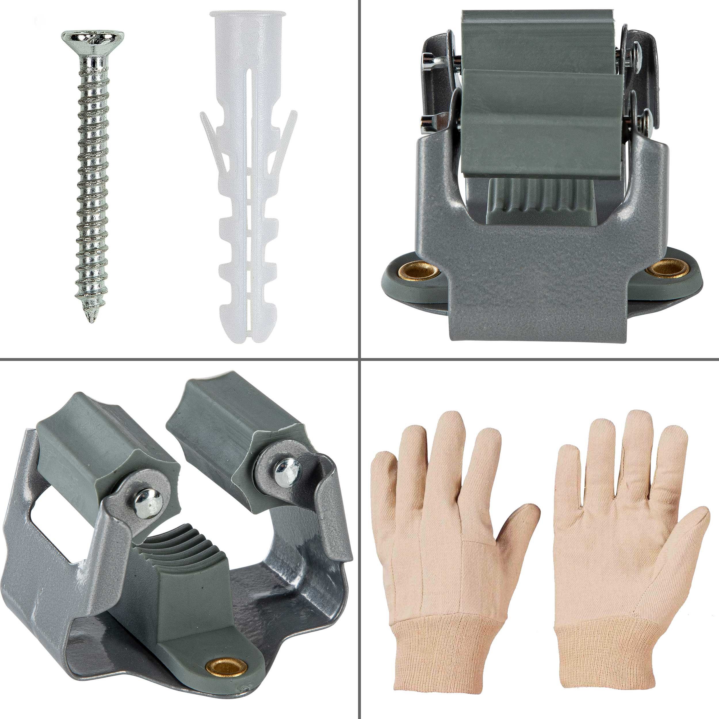 Klemmfix Gerätehalter, Werkzeughalter aus Federstahl, Besenhalter, ONVAYA, (5-tlg)