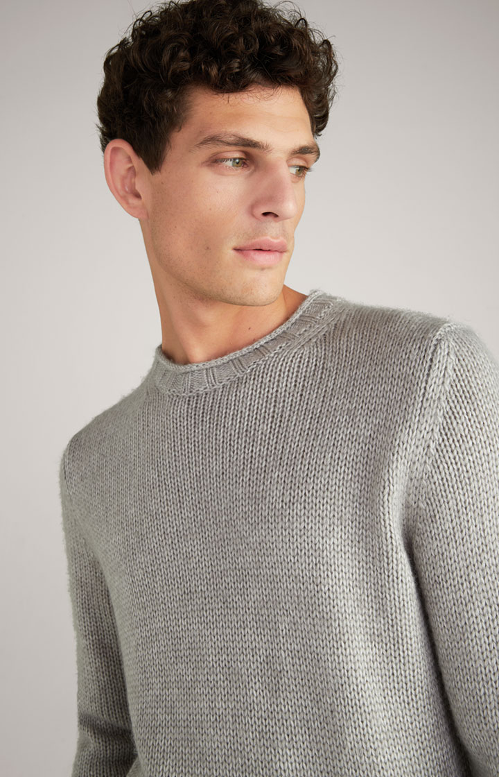 Strickpullover Haron in Hellgrau meliert