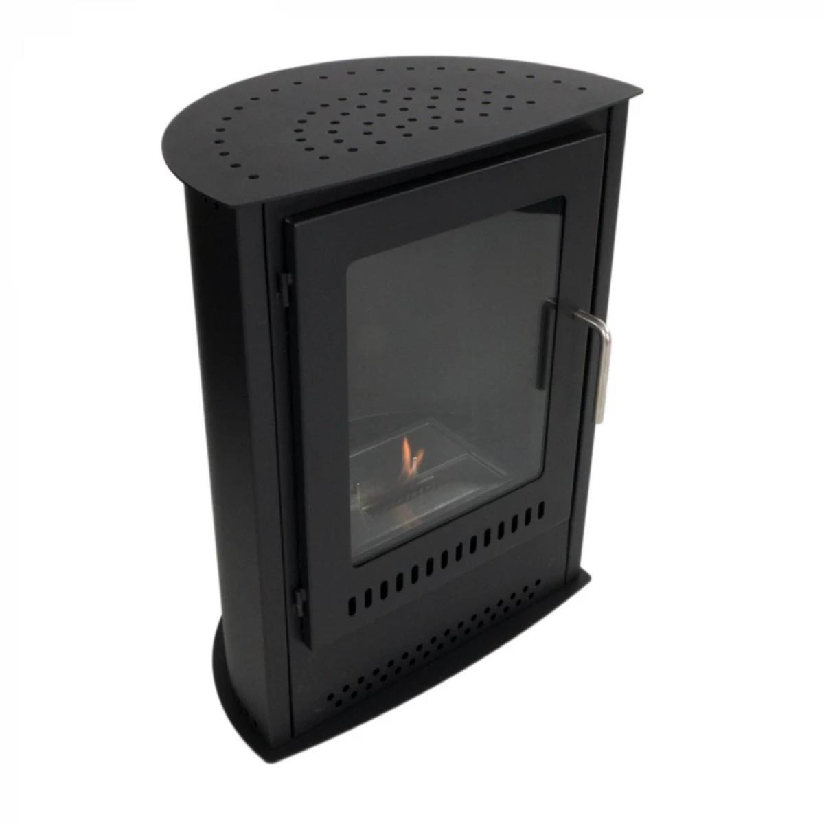 ScandiFlames Carson Bioethanol Holzofen, klein, geeignet für kleine Räume, kann in traditionellen offenen Kaminen platziert werden, 1,35 kW.