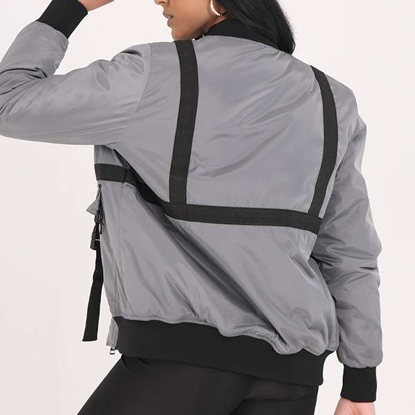 BRAVE SOUL Liah Damen Bomberjacke LJK-LIAH GREY