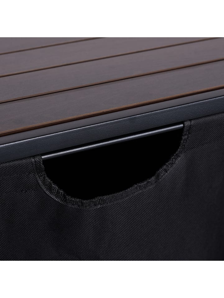 relaxdays Wäschekorbregal in Schwarz/ Braun - (B)80 x (H)75,5 x (T)33 cm günstig kaufen onesize
