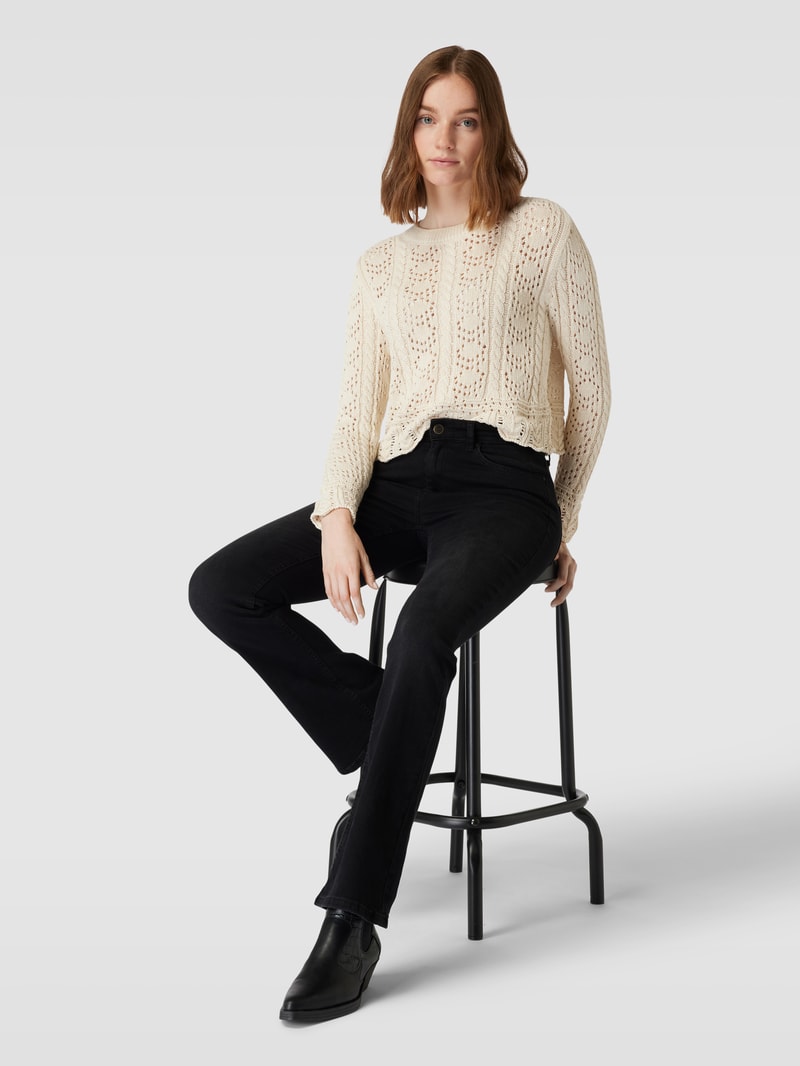 Flared Cut Jeans mit 5-Pocket-Design Modell 'BLUSH' in schwarz