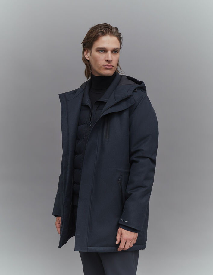 Parka marine WATERPROOF détails Reflective Homme