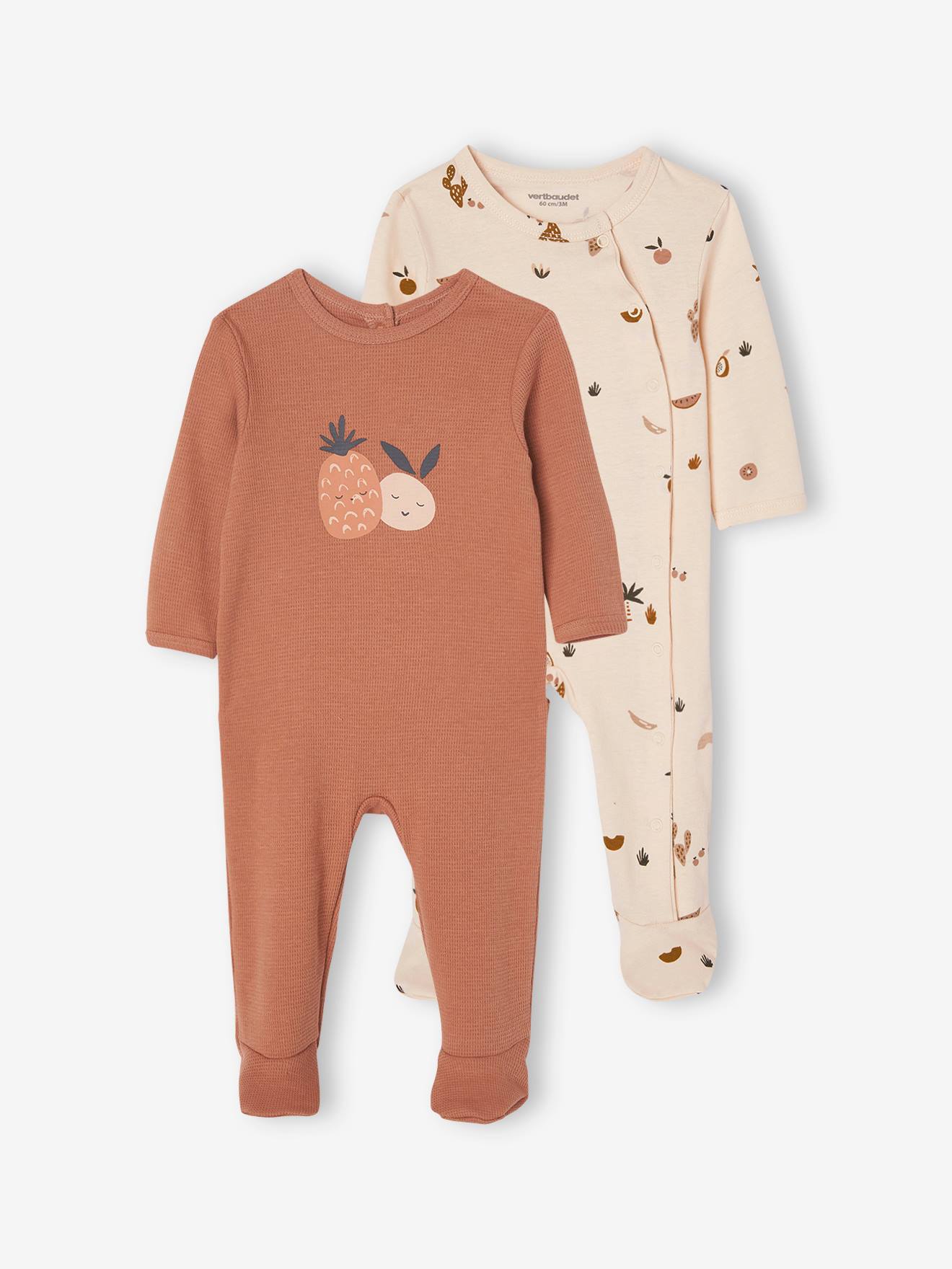 Lot de 2 dors-bien fruits bébé noix de pécan