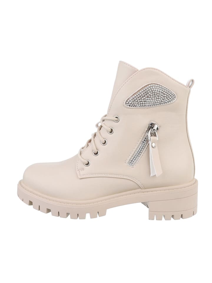 Ital-Design Stiefelette in Beige günstig kaufen