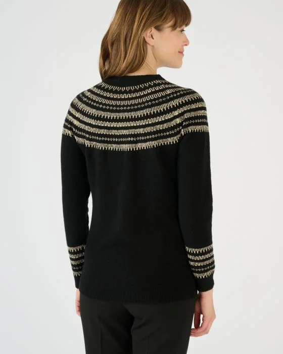 Pull jacquard brillant