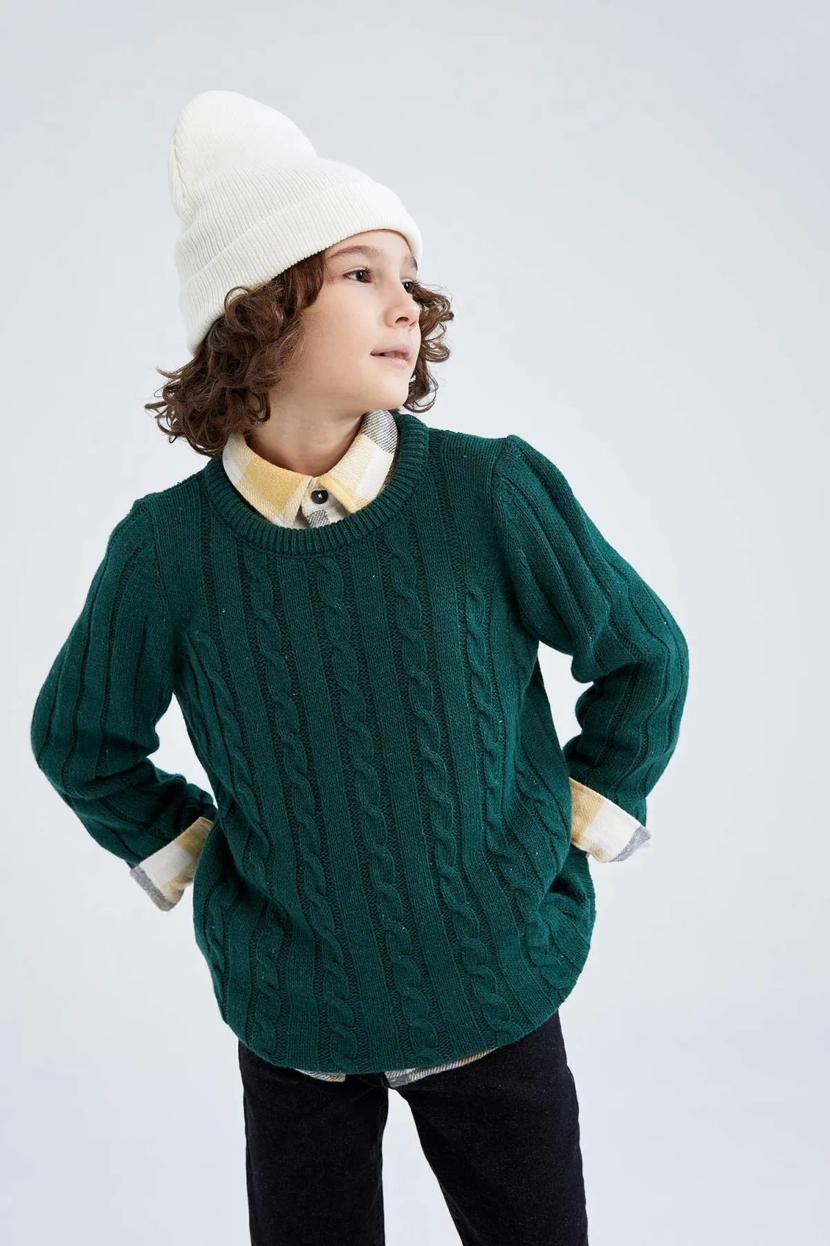 DeFacto  Jungenpullover mit Rundhalsausschnitt Z2404a622wn
