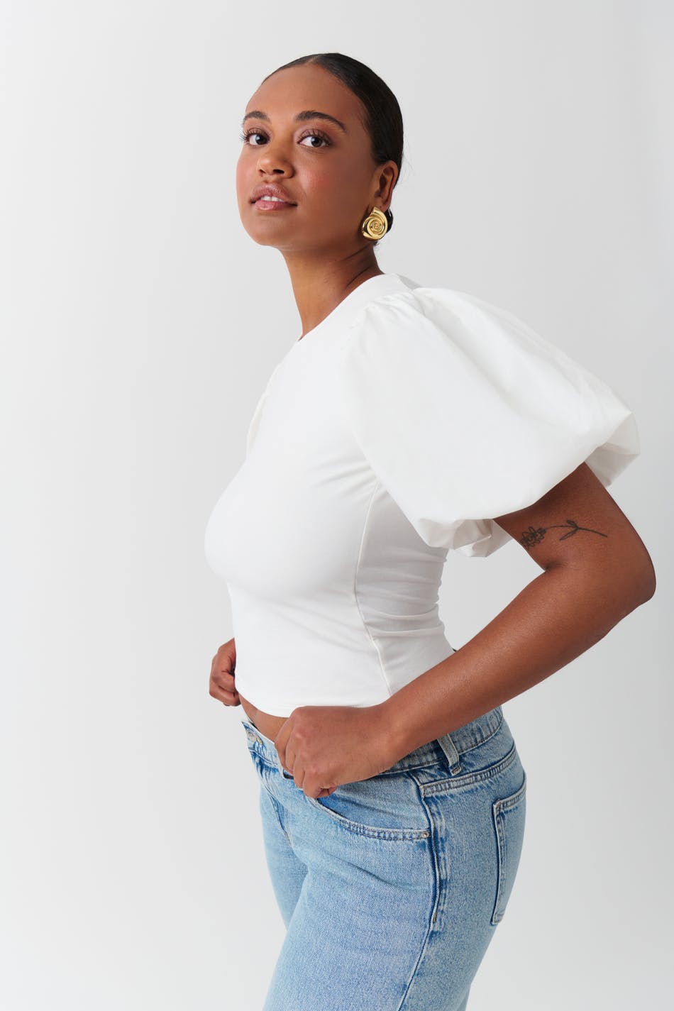 Balloon sleeve top