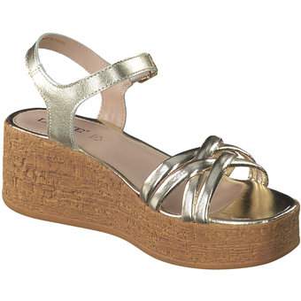 Leone Keilsandale in gold