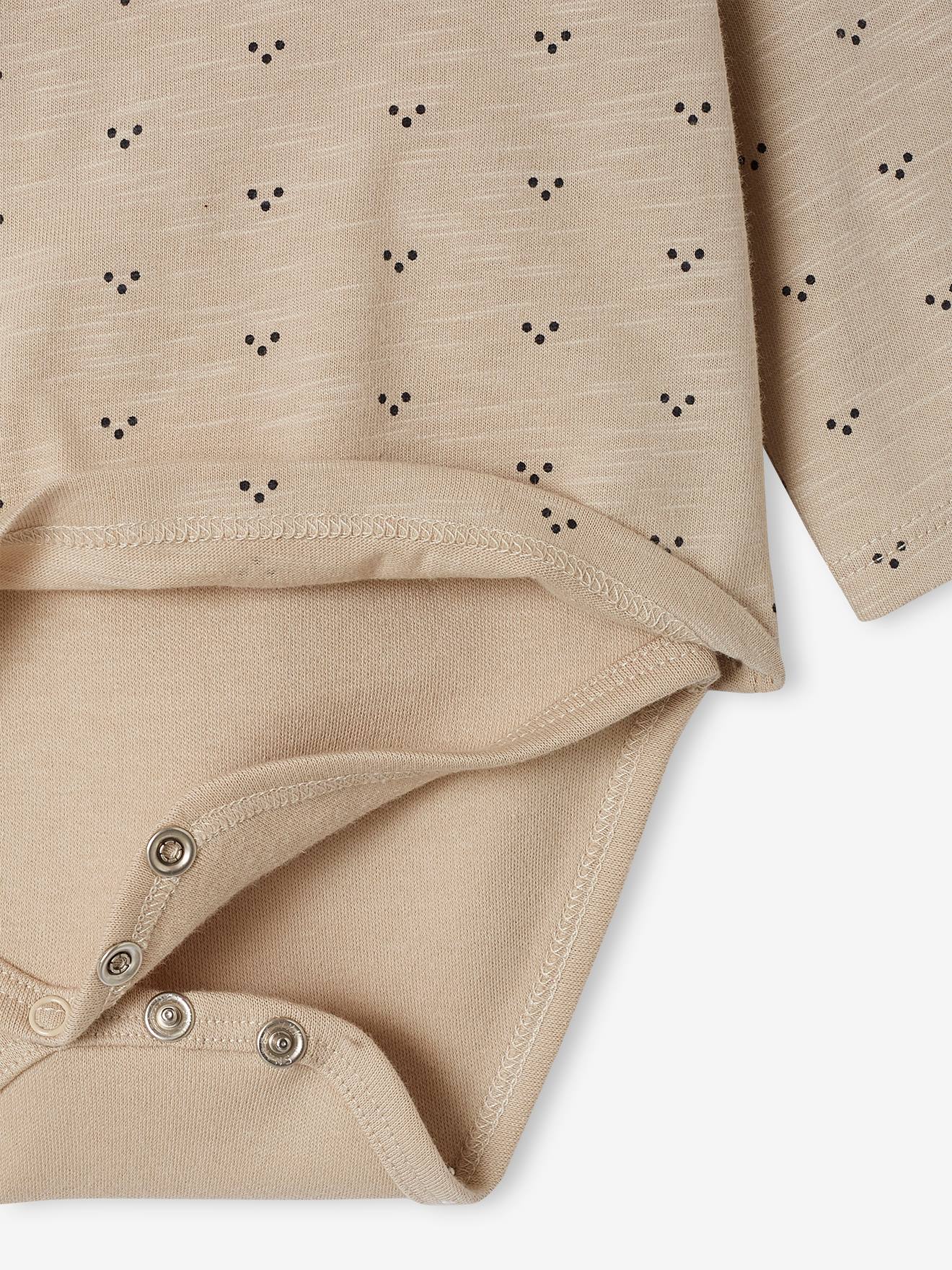 Vertbaudet Langärmeliger Baby Shirtbody mit Polokragen - tonfarbig