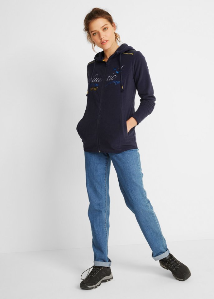 Fleecejacke mit Aufdruck