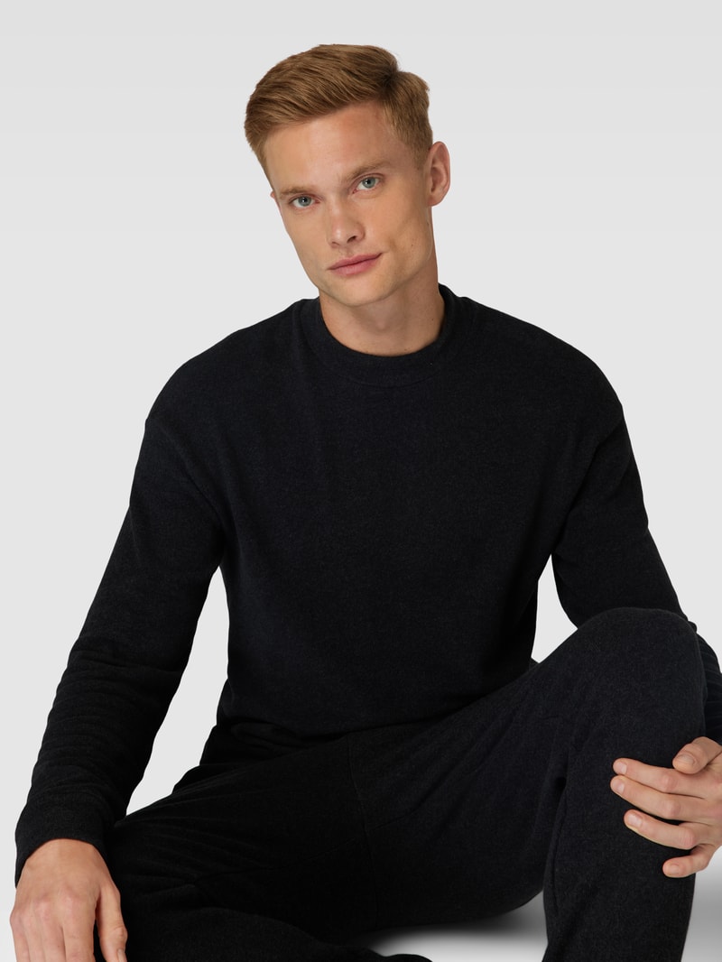 Sweatshirt mit Turtleneck Modell 'Remix Lounge Time off' in anthrazit meliert