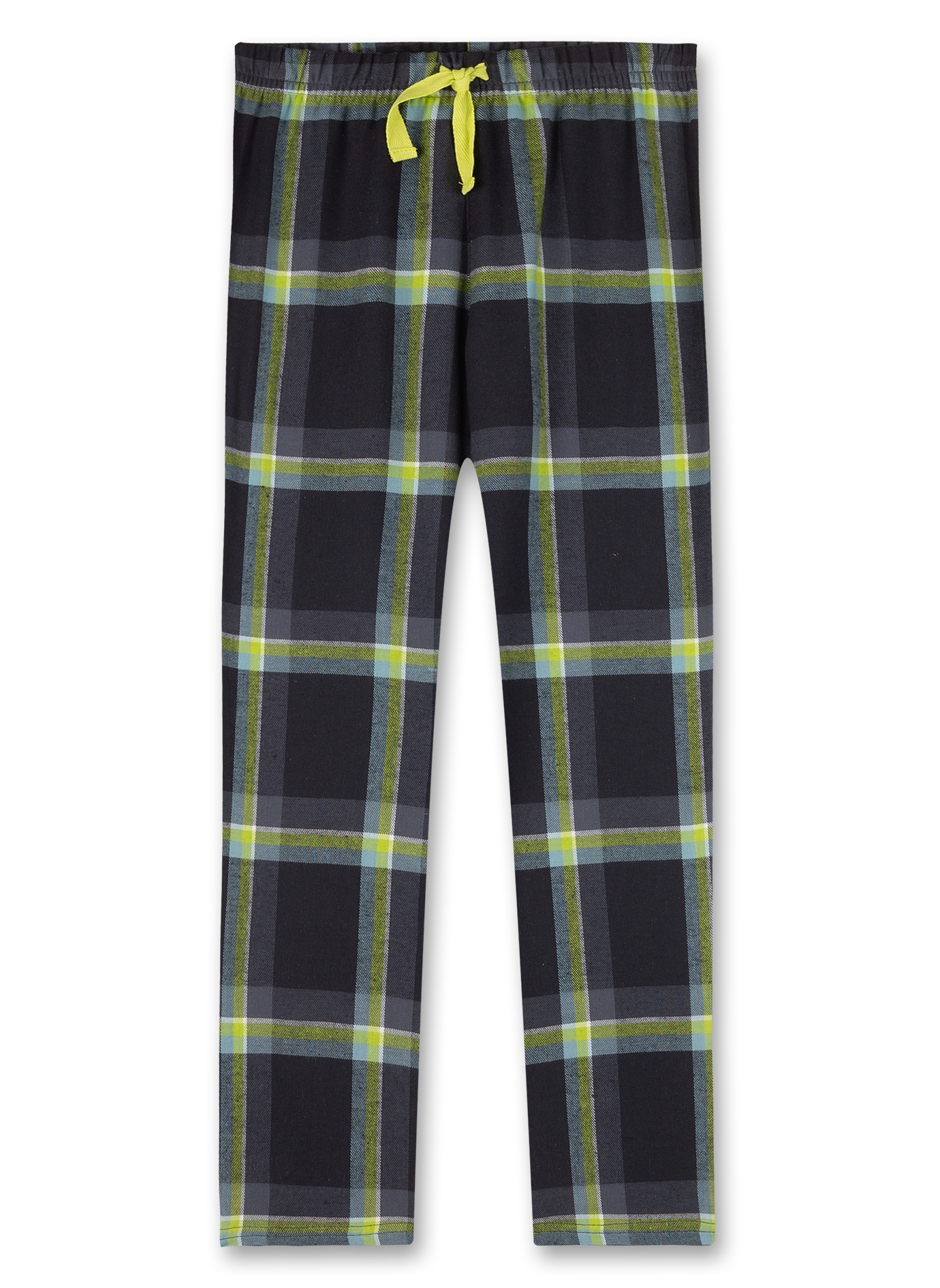 Jungen-Pyjamahose Dunkelgrau kariert